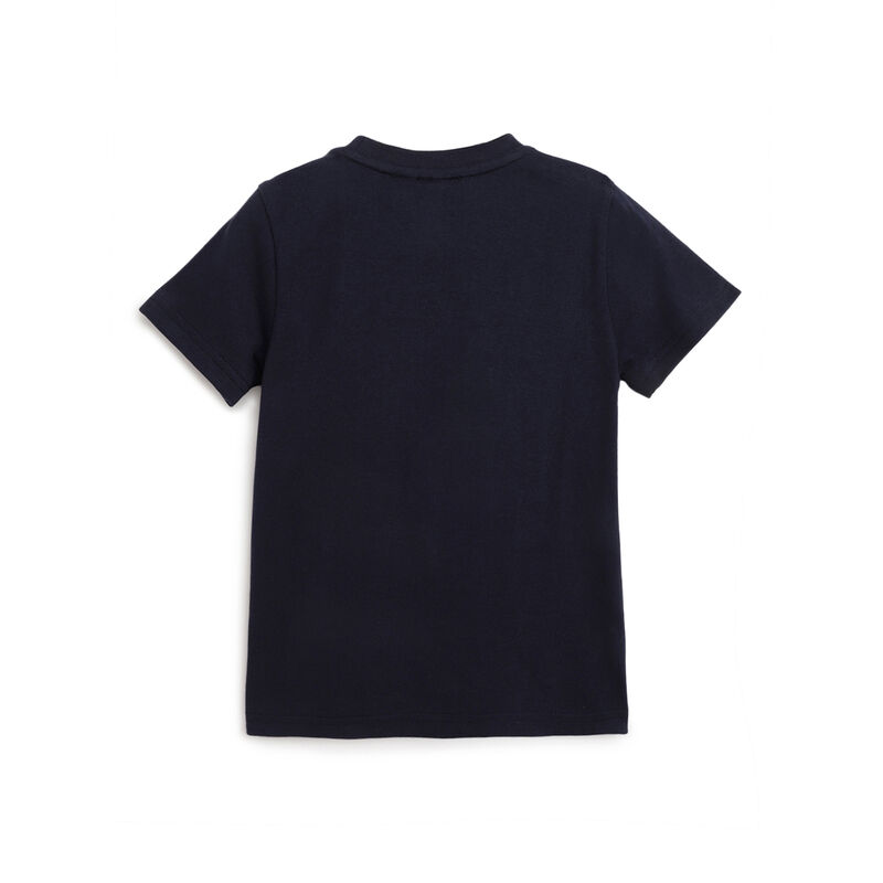 Boys Dark Blue Printed Short Sleeve T-Shirt image number null